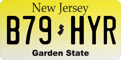 NJ license plate B79HYR