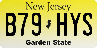 NJ license plate B79HYS