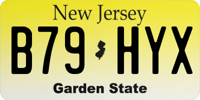 NJ license plate B79HYX