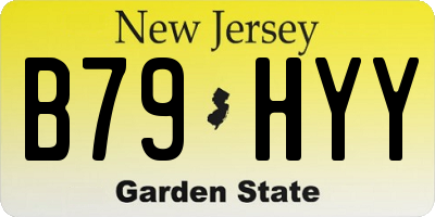 NJ license plate B79HYY
