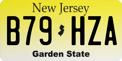 NJ license plate B79HZA