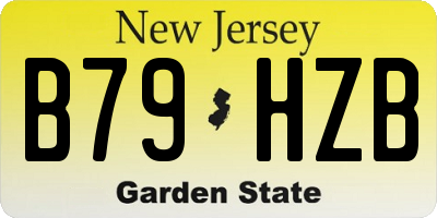 NJ license plate B79HZB