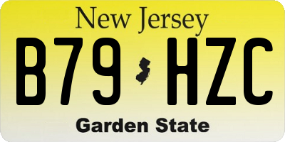 NJ license plate B79HZC