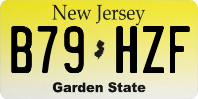 NJ license plate B79HZF