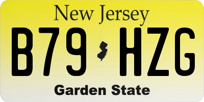 NJ license plate B79HZG