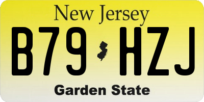 NJ license plate B79HZJ