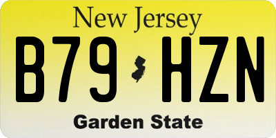 NJ license plate B79HZN