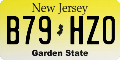 NJ license plate B79HZO