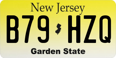 NJ license plate B79HZQ