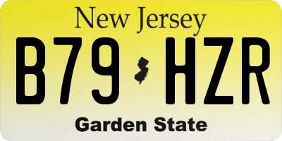 NJ license plate B79HZR