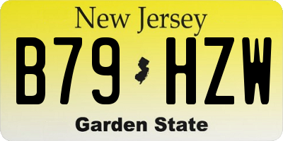 NJ license plate B79HZW