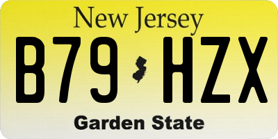 NJ license plate B79HZX