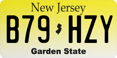 NJ license plate B79HZY