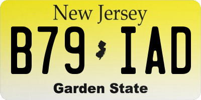 NJ license plate B79IAD