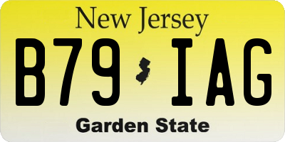 NJ license plate B79IAG