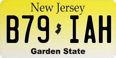 NJ license plate B79IAH