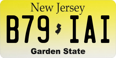 NJ license plate B79IAI