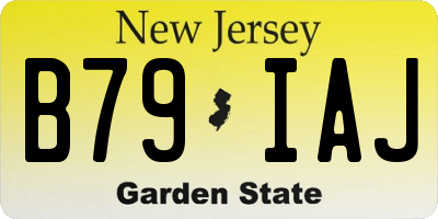 NJ license plate B79IAJ