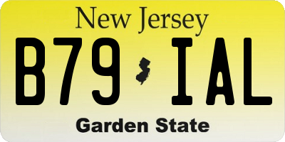NJ license plate B79IAL