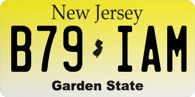 NJ license plate B79IAM