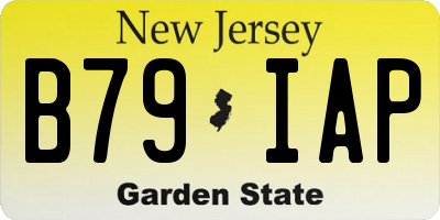 NJ license plate B79IAP