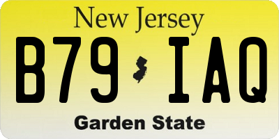 NJ license plate B79IAQ