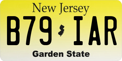 NJ license plate B79IAR