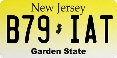 NJ license plate B79IAT