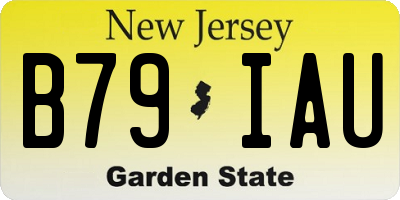 NJ license plate B79IAU