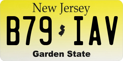 NJ license plate B79IAV