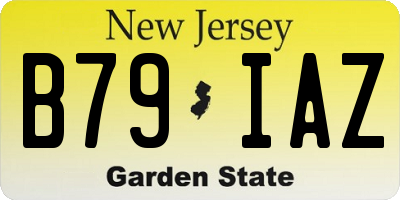 NJ license plate B79IAZ