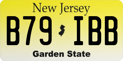 NJ license plate B79IBB