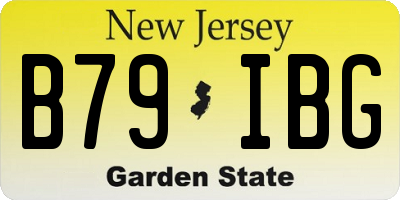 NJ license plate B79IBG
