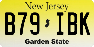 NJ license plate B79IBK