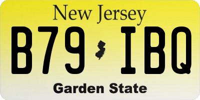 NJ license plate B79IBQ