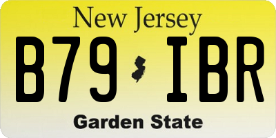 NJ license plate B79IBR