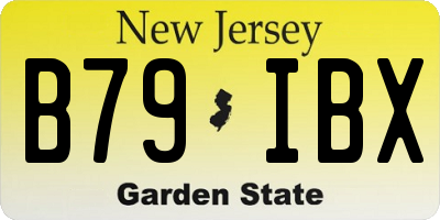 NJ license plate B79IBX