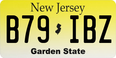 NJ license plate B79IBZ