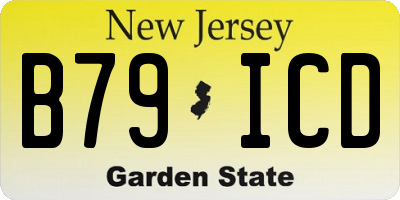 NJ license plate B79ICD