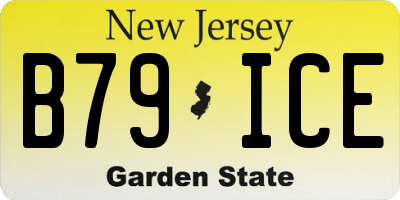 NJ license plate B79ICE