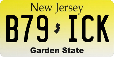 NJ license plate B79ICK