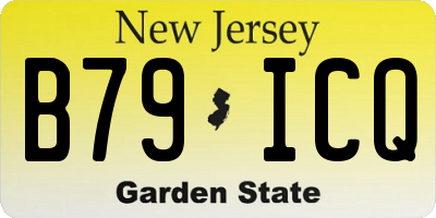 NJ license plate B79ICQ