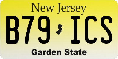 NJ license plate B79ICS
