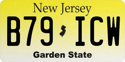 NJ license plate B79ICW