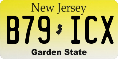 NJ license plate B79ICX