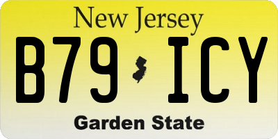 NJ license plate B79ICY