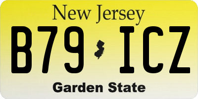 NJ license plate B79ICZ