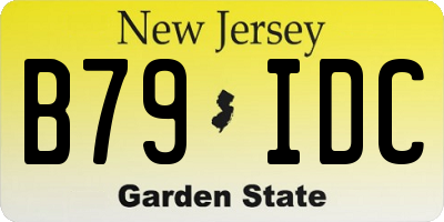 NJ license plate B79IDC