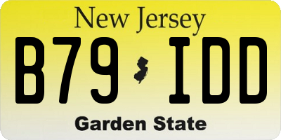 NJ license plate B79IDD