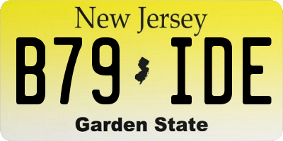 NJ license plate B79IDE